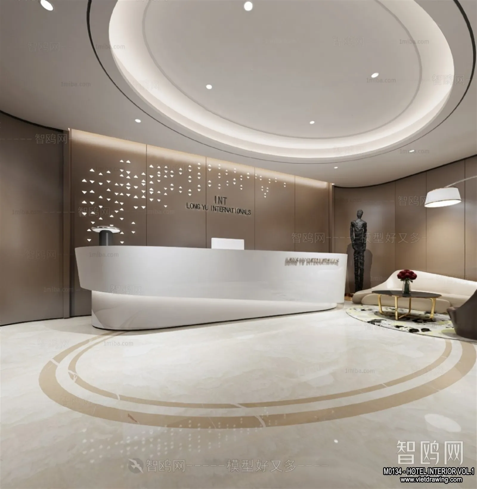 Hotel - Reception - 3D Interior Scene - 3D Models - 376