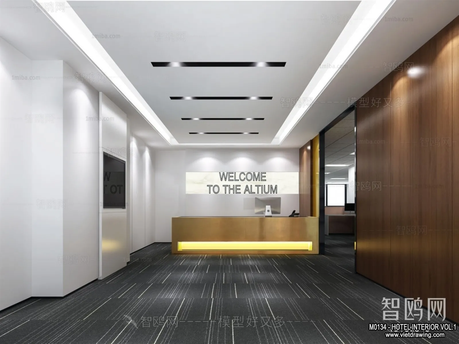 Hotel - Reception - 3D Interior Scene - 3D Models - 377