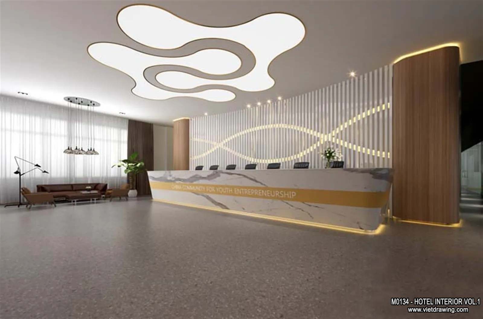 Hotel - Reception - 3D Interior Scene - 3D Models - 389