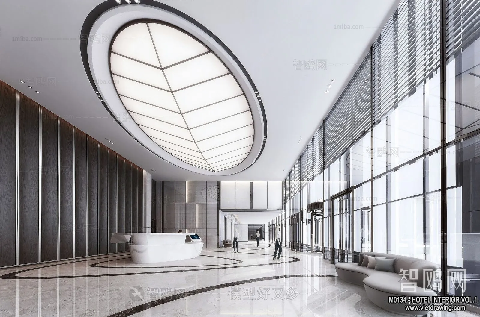 Hotel - Reception - 3D Interior Scene - 3D Models - 390