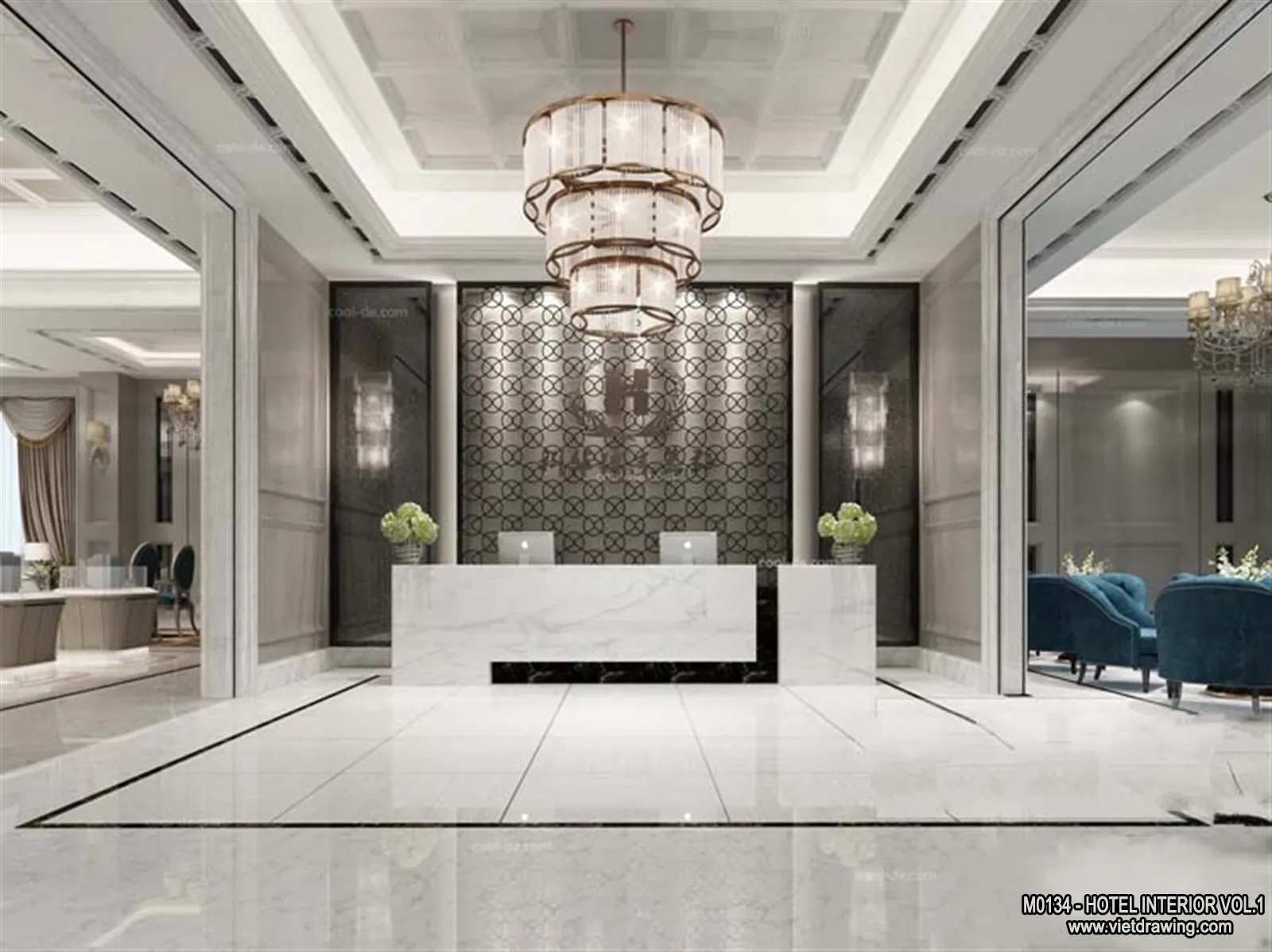 Hotel - Reception - 3D Interior Scene - 3D Models - 392