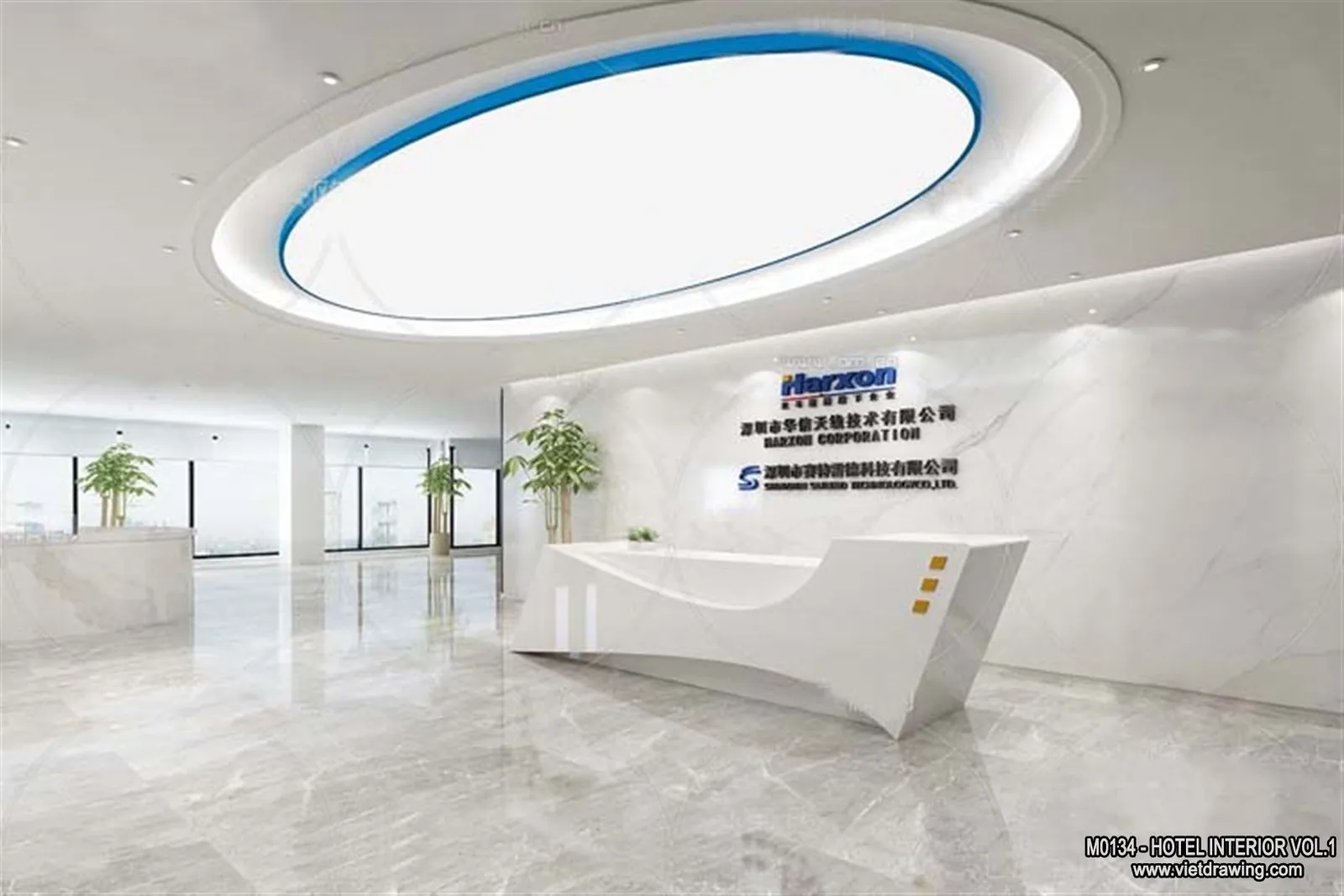 Hotel - Reception - 3D Interior Scene - 3D Models - 398