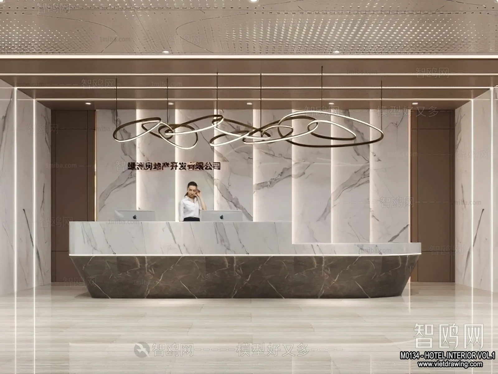 Hotel - Reception - 3D Interior Scene - 3D Models - 403