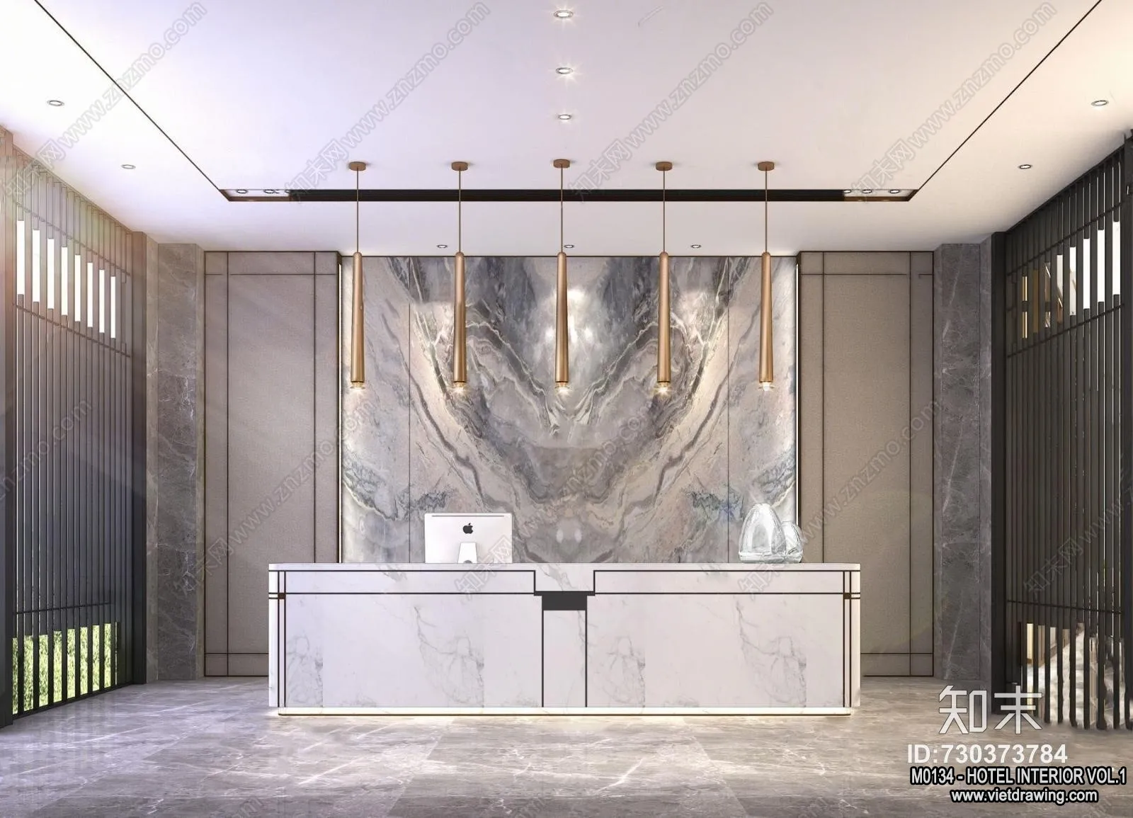 Hotel - Reception - 3D Interior Scene - 3D Models - 406