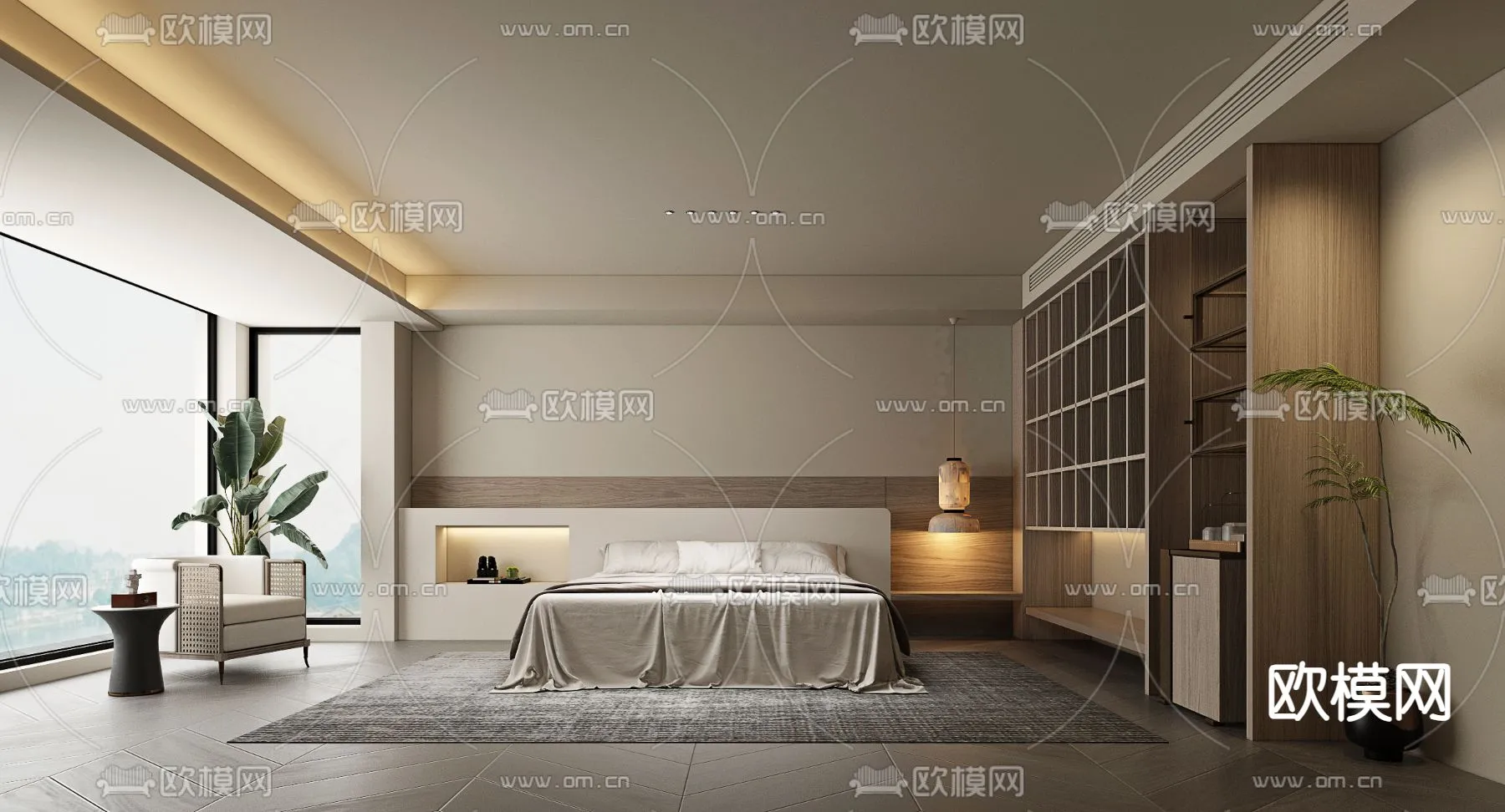 Hotel Room - Bedroom For Hotel 3D Models - 005