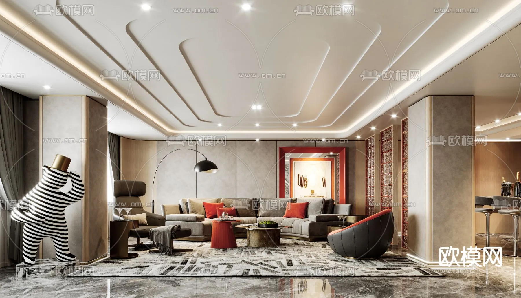 Hotel Room - Bedroom For Hotel 3D Models - 013