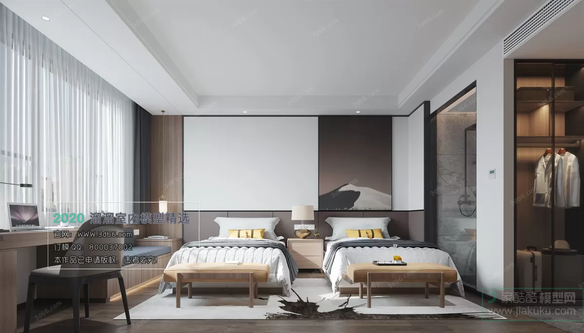 HOTEL SUITE 3D MODEL - 3D MODELS - 3DSKY FREE MODELS