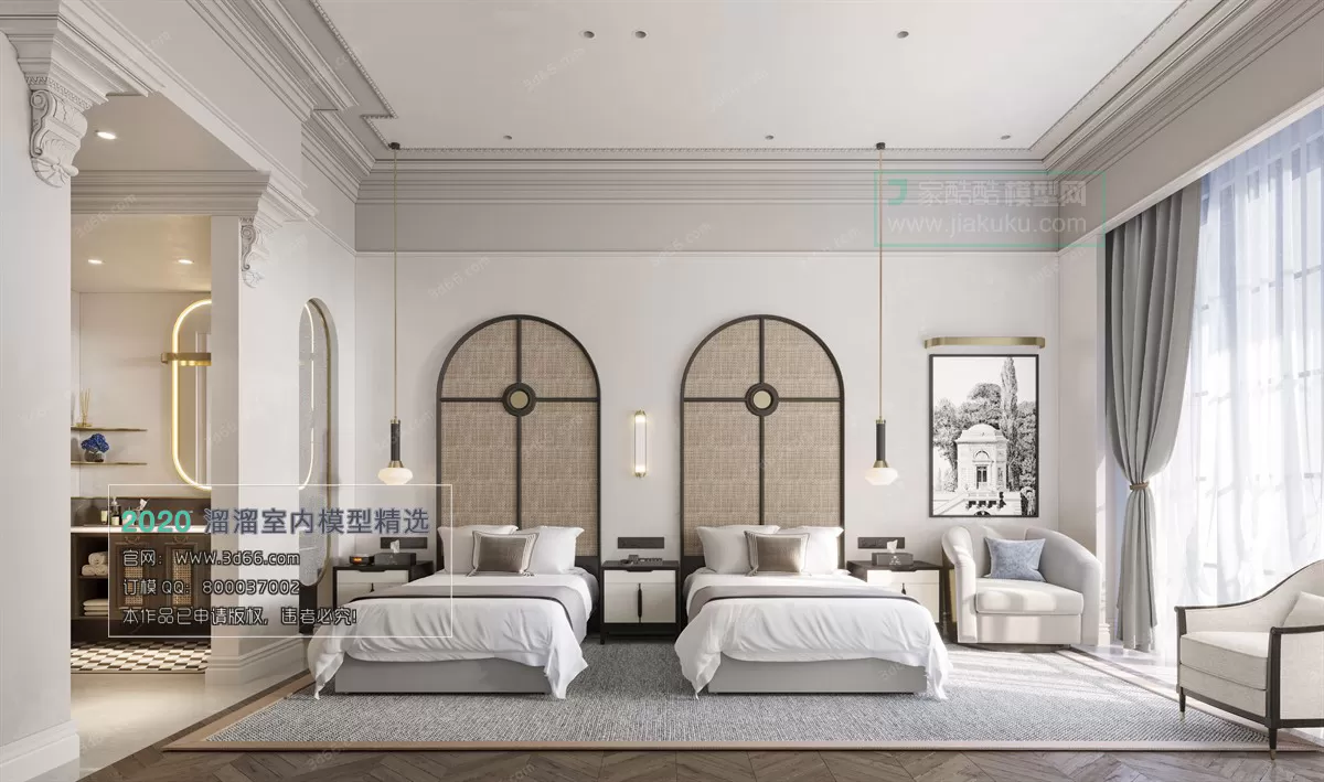 HOTEL SUITE 3D MODEL - 3D MODELS - 3DSKY FREE MODELS