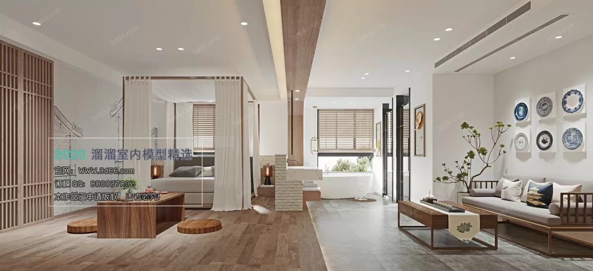 HOTEL SUITE 3D MODEL - 3D MODELS - 3DSKY FREE MODELS