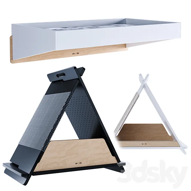 House and bed for a cat 3D Model