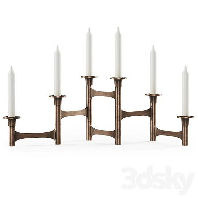 House Doctor candle holder _ Metal candlestick 3D Model