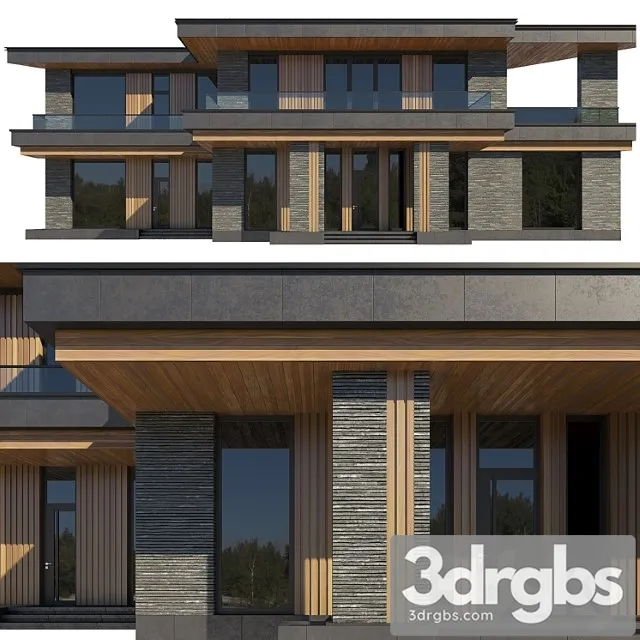 House facade 5 3D Model Free