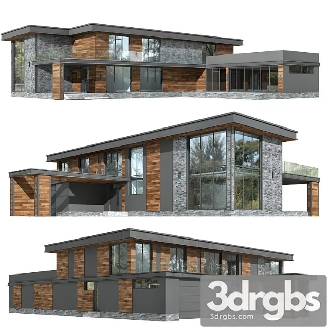 House in the wright style 3D Model Download
