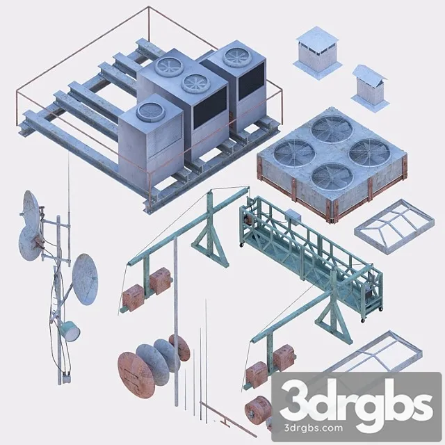 House roof set 2 3D Model Free