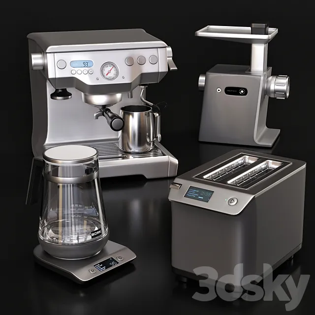 Household appliances BORK silver 3DModel