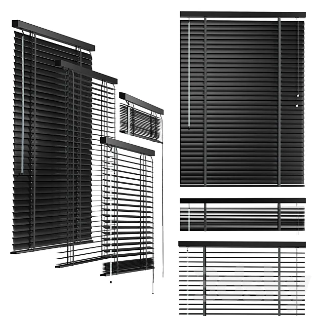 Houten jaloezieën blind 3DModel