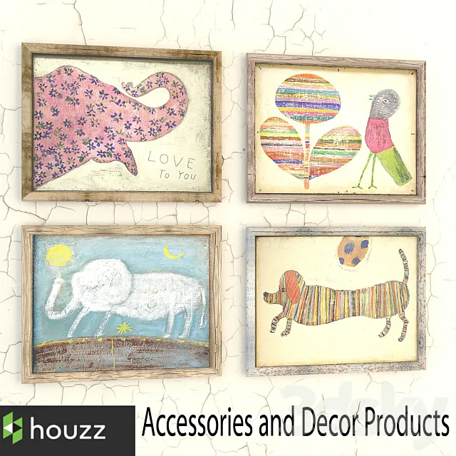 Houzz. Accessories and Decor Products 3DModel