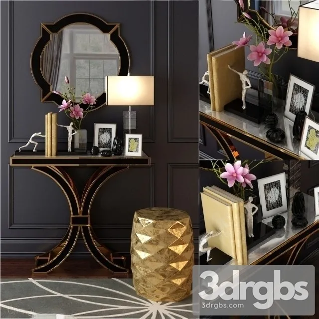 Houzz Decor Set 01 3D Model Free