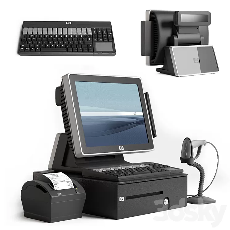 HP Cashier 3D Model