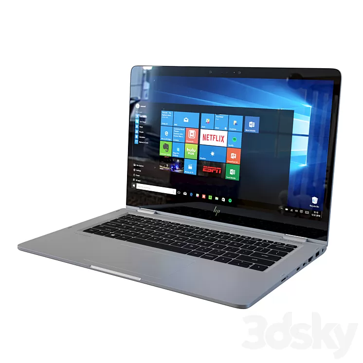 HP EliteBook X360 G2 Laptop 3D Model