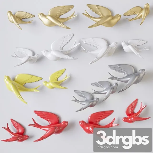 Hpdecor Gulls 3D Model Free