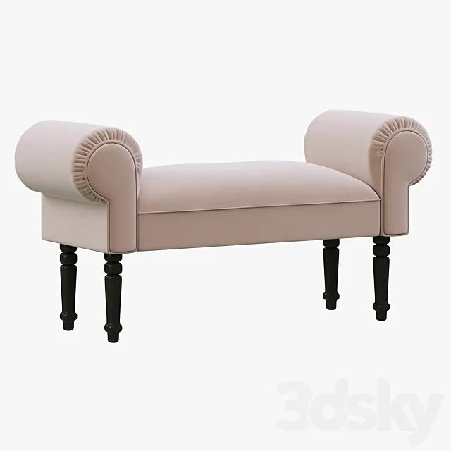 HPDECOR Keep Calm ottoman 3D Model