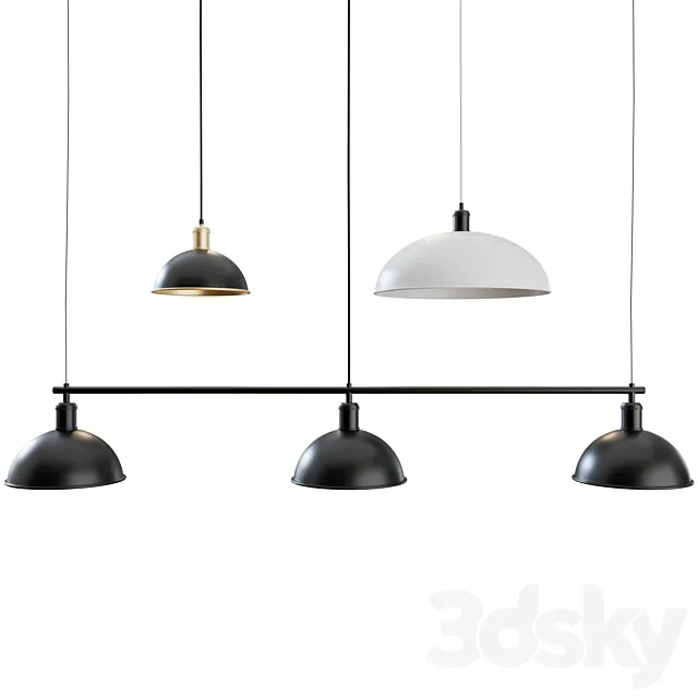 Hubert Suspension Frame + Pendant By MENU 3D Model