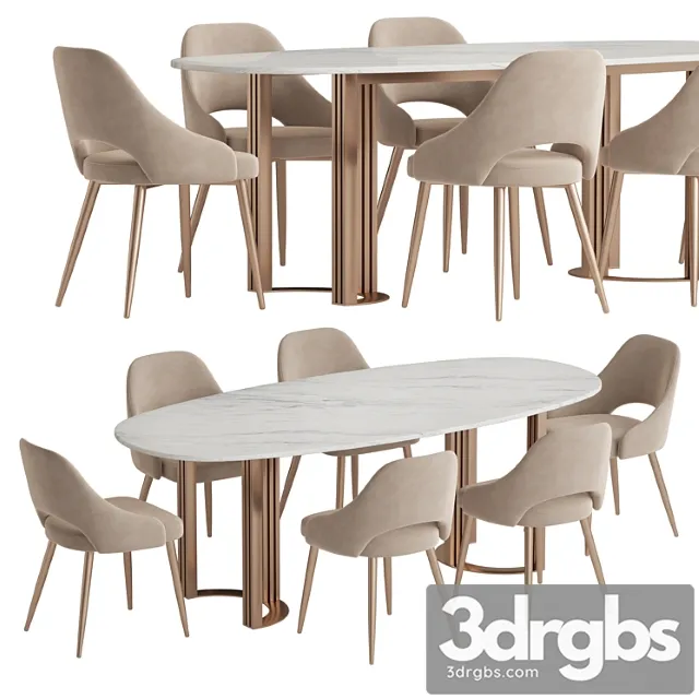 Hudkoff Lord Aero Chair Dining Set 3D Model Free