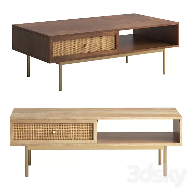 Hudson Coffee Table 3D Model Free