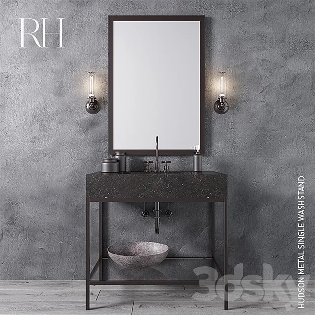 HUDSON METAL SINGLE WASHSTAND 3DModel