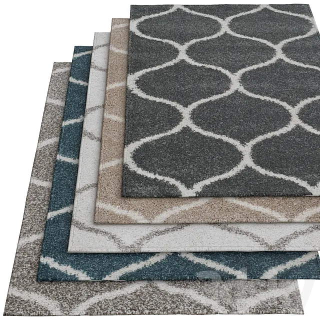 Hudson Shag Rug - Safavieh 3D Model