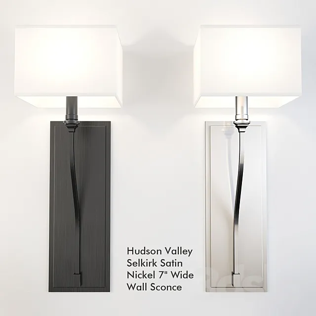 Hudson Valley Satin Nickel Selkirk 7" 3D Model