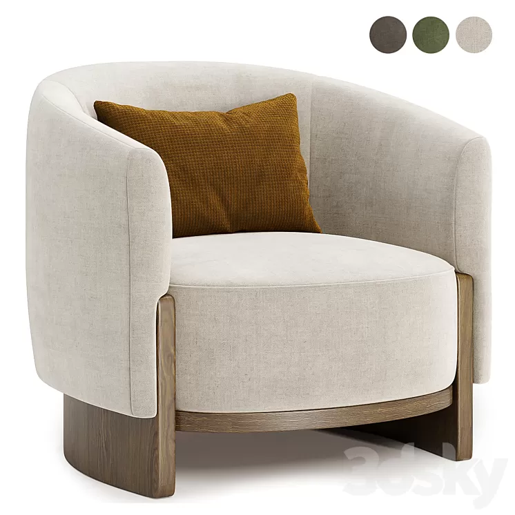 HUG Armchair by Parla design 3D Model Free