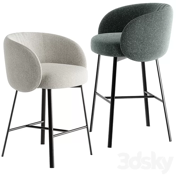 Hug barstools 3D Model Free