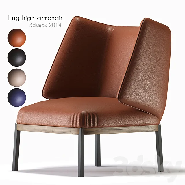 Hug high Armchair 3DModel