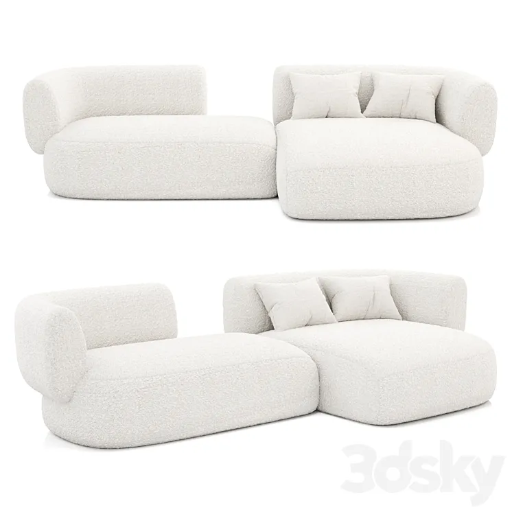Hug modular sofa 3D Model Free