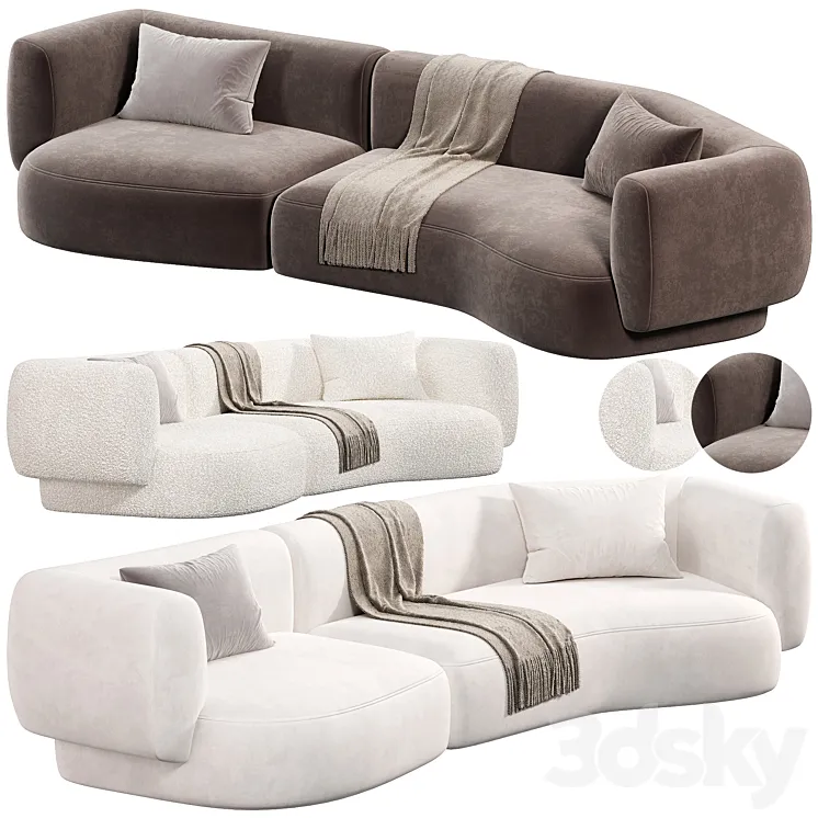 HUG MODULAR SOFA 6 sofas 3D Model Free
