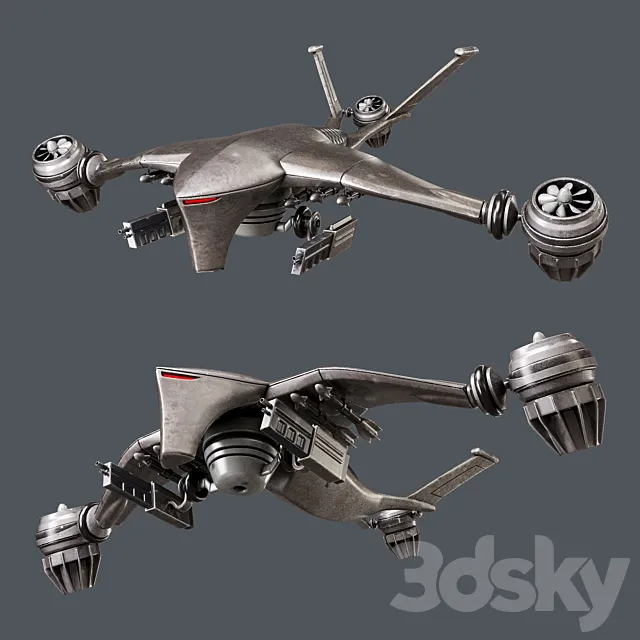 Hunter killer-drone 3D Model