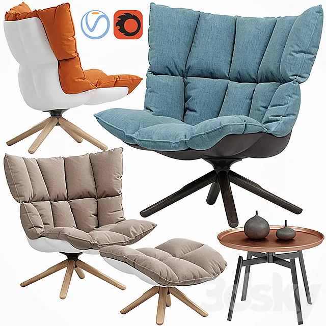 Husk armchair 3D Model