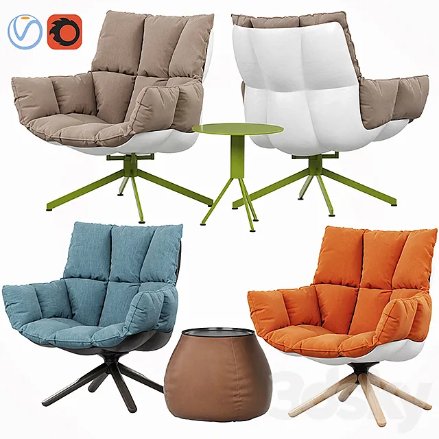 Husk armchair 3D Model