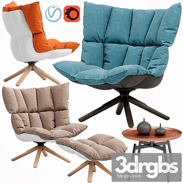 Husk armchair_1 3D Model Free