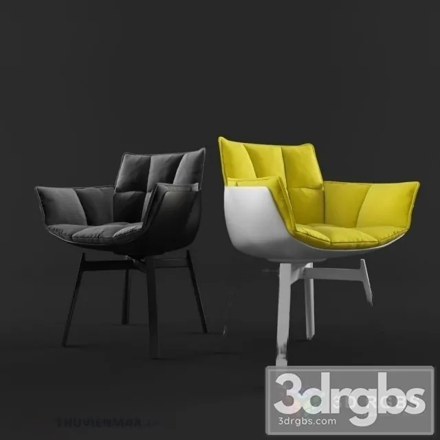Husk Dining Chair 3D Model Free