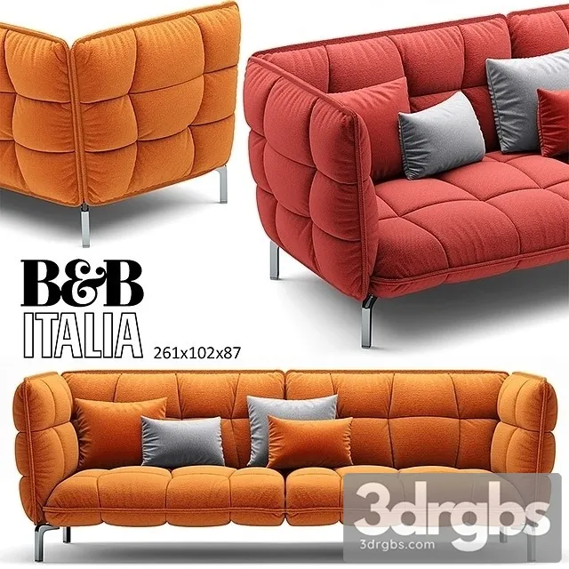Husk Sofa BB Italia 04 3D Model Free
