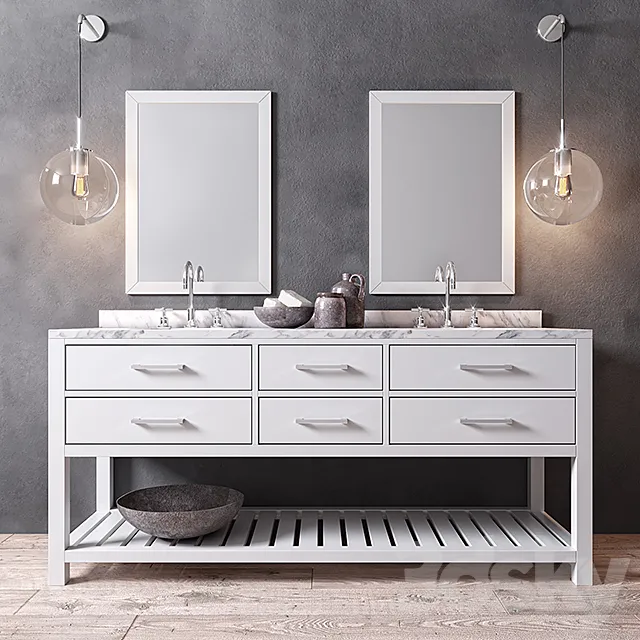 HUTTON DOUBLE WASHSTAND 3D Model