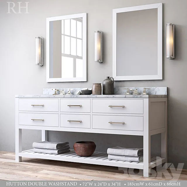 HUTTON DOUBLE WASHSTAND 3DModel