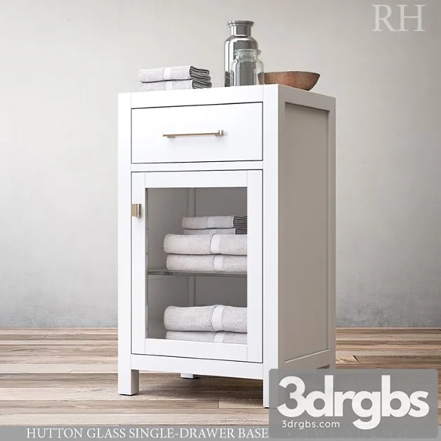Hutton Glass Single Drawer Base 3D Model Free