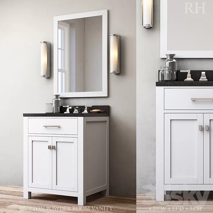 HUTTON POWDER ROOM VANITY 3D Model