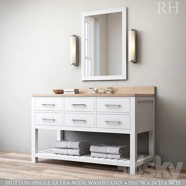 HUTTON SINGLE EXTRA-WIDE WASHSTAND Free Download