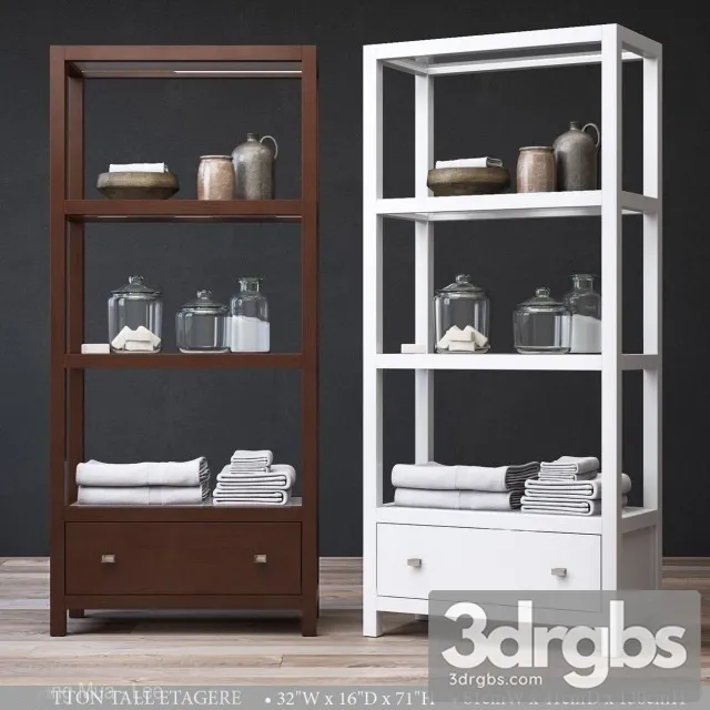 Hutton Tall Etagere 3D Model Free