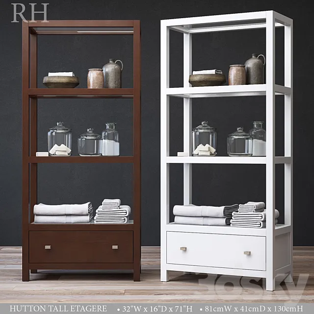 HUTTON TALL ETAGERE 3D Model